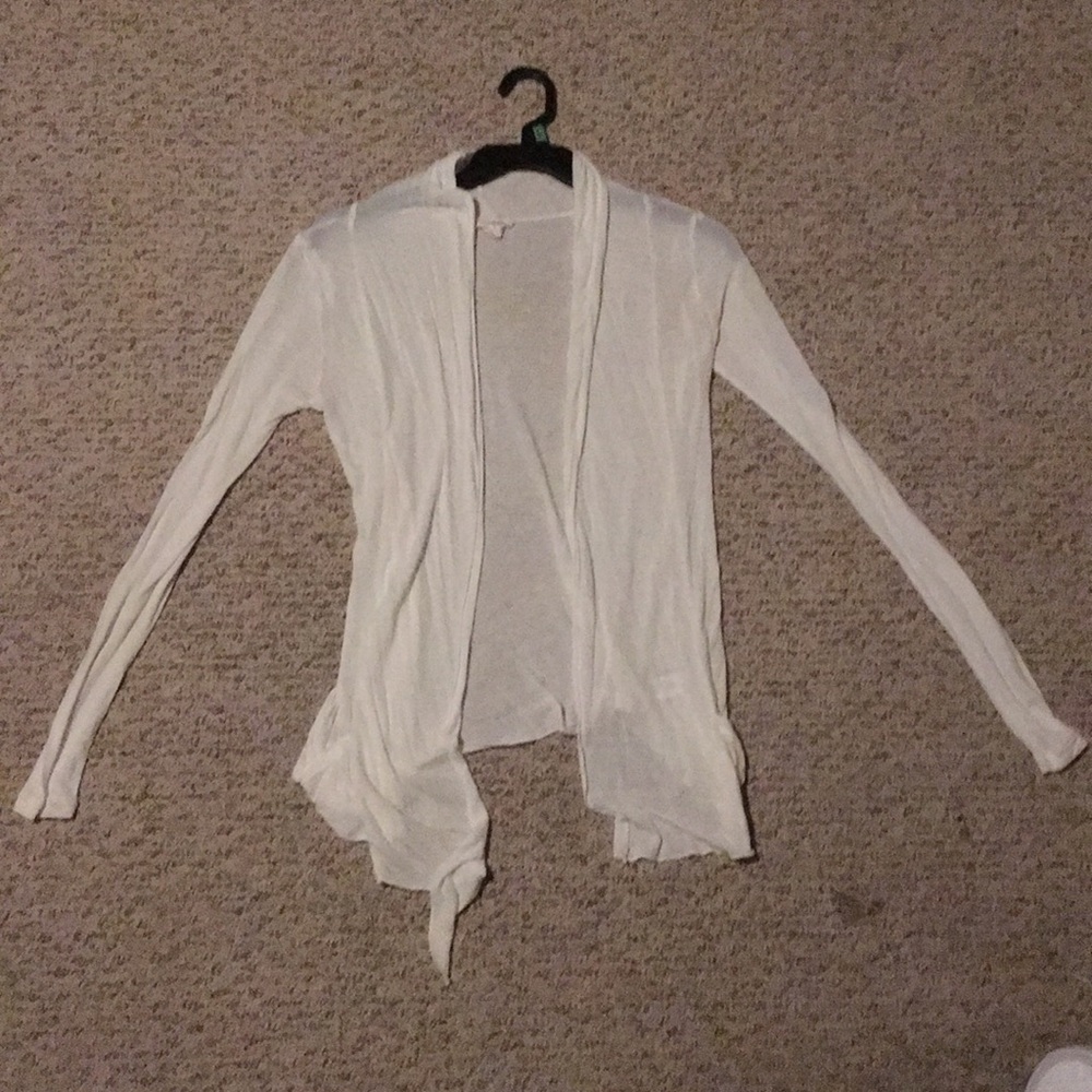 White cardigan